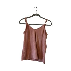 Pink spaghetti strap tank top